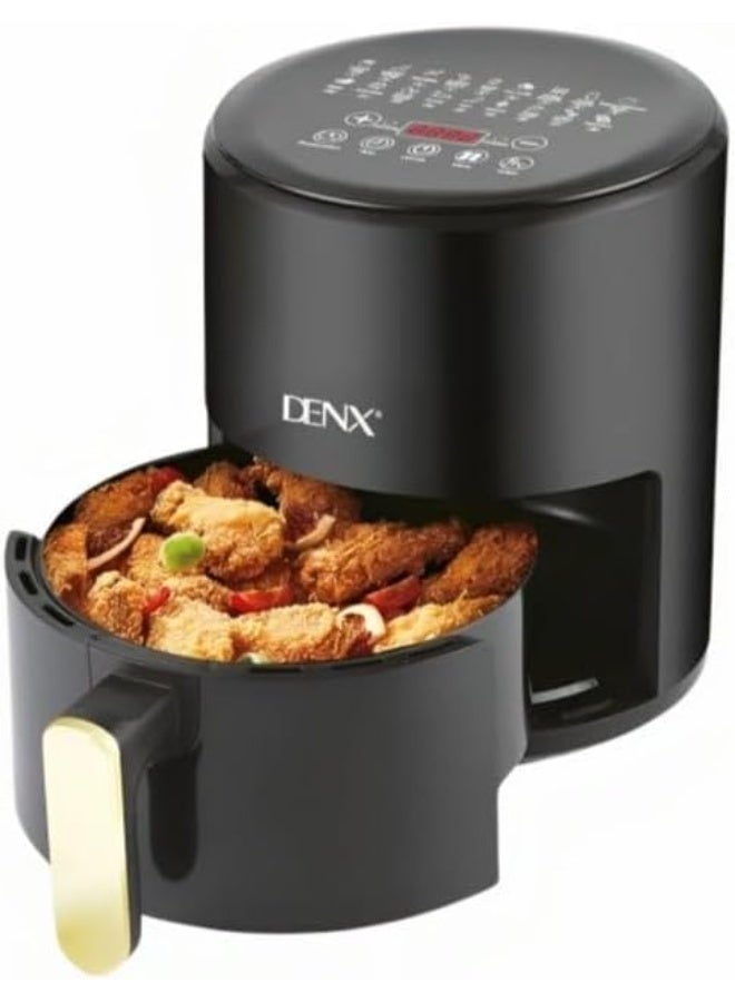 DX1786 6L Digital Air Fryer 2400W – Extra Large Capacity Oil-Free Air Fryer for Frying, Baking, Grilling & Roasting – LED Touch Control, Non-Stick Basket, Rapid Hot Air Circulation – Black